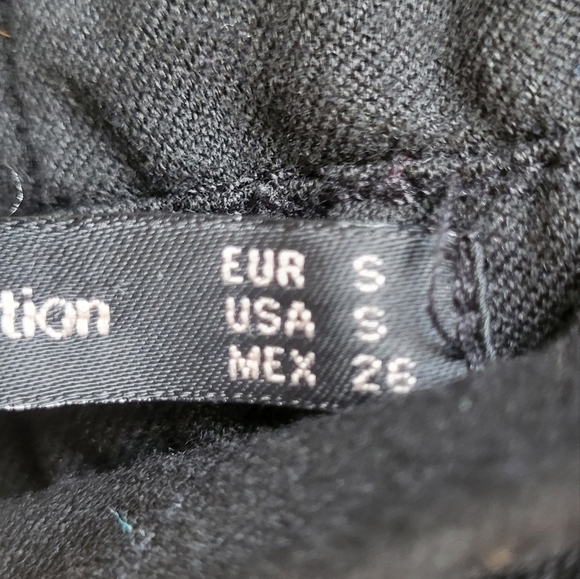 Zara Black Trafaluc Collection Trosuers Dress Pants With‎ Belt Tie Small - Picture 5 of 5